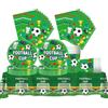 Fuwraixis Calcio Stoviglie per feste, 61 pezzi Coppa del Mondo Stoviglie per compleanni per bambini, Tema dello sport Set di piatti di carta per feste, Compresi bicchieri, tovaglioli e tovaglie