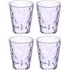 Koziol Club Light, set di 4 bicchieri | Plastica trasparente, infrangibile, leggera, impilabile, lavabile in lavastoviglie, prodotto in Germania