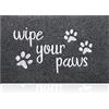 HLFMVWE Grande tappetino di benvenuto per porta d'ingresso Wipe Your Paws zerbino in gomma antiscivolo divertente zerbino per interni ed esterni tappetino grigio sporco per ingresso porta d'ingresso