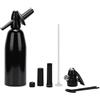 Hosrivae Macchina per acqua frizzante in alluminio per uso domestico - Creatore di bevande gassate con controllo delle effervescenze personalizzabile, portatile per sifone di soda (nero)