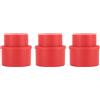 Floolinct Tappo Bottiglia Gasata Pressione Professionale 3 Pezzi in ABS Riciclabile per Bibite Frizzanti e Soft Drink (Rossa)