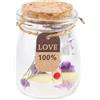 jojofuny Bottiglia Vetro con Tappo Sughero per Desideri e Fiori Secchi Vaso Decorativo Regalo Natale con Ampia Bocca per Messaggi e Candy Elegante Barattolo di Vetro Artistico