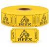 Moguri Bierbons Rotolo da 1000, buoni a Strappo con Design Boccale di Birra, Bevande Omaggio tombola Pub Oktoberfest Festa dell'Associazione