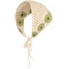 Wambere 1 bandana all'uncinetto, fascia per capelli, vintage, motivo floreale, stile rurale, sciarpa per capelli triangolare, per donne e ragazze, Matcha D