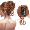 SEGO Chignon Finto per Capelli con Clip Elastico Sintetica Ondulato Finti con Posticci Ciambella Messy Hair Bun 55 G #30