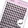 CALAILIS Ciglia singole, 144 pezzi fai da te singole ciglia per l'auto-applicazione di Lash Extesnion a casa, 10 - 16 mm D Curl Cluster ciglia individuali HD19