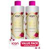 ICAN LONDON ican 100% acqua di rose naturale, idratante e purificante acqua di rose 2 x 500 ml (1000 ml)