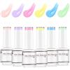 Nicedeco Kit Smalto Semipermanente Unghie Macarons Unghie Smalti Gel per Unghie Lampada UV LED Soak Off Nail Polish Normal Set 2, 6x8ML