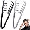 GXAHSOL Pettine Texture a Denti Larghi Volumizzante per Radici Set 2 Pezzi Nero Grigio in ABS Strumento Styling per Volume Frangia Ricci Accessorio Cura Capelli per Uomo e Donna