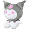 CARTOON Peluche Kuromi Sanrio 16 cm con Occhi a Cuore Pupazzo Morbido con Materiali Riciclati Giocattolo Sicuro dalla Nascita Idea Regalo Bambini e Fan Sanrio