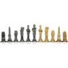 Italfama Scacchi Egizi In Metallo Placcati Oro Argento Re 9.5cm Italy