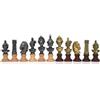 Italfama Romana Scacchi Pezzi Metallo Legno Oro Argento Placcato Lusso Set Italy