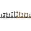Italfama Set Scacchiera Italfama Oro & Argento Metallo, Re 4,8 cm, Prodotto Italia