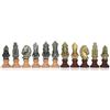 Italfama Moncada Set Pedine Scacchi Metallo e Legno Oro Argento 9.5cm Re