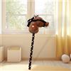 Stick Horse Hobby Horse, giocattolo interattivo portatile per equitazione, testa