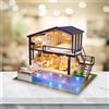 Casa delle bambole in miniatura con kit di mobili realistici Garden Villa House