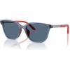 Emporio Armani Kids EK4006U 627880 - Occhiali da Sole Bambino Blu Trasparente con Aste Rosse e Lenti Grigie UV400