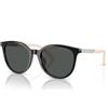 Emporio Armani Kids EK4007U 501787 - Occhiali da Sole Bambina Nero Lucido Farfalla con Aste Rosa e Lenti Grigie UV400
