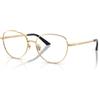 Versace VE1312 1002 - Occhiali da Vista Donna Metallo Oro con Terminali Neri
