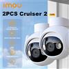 IMOU 2PCS Cruiser 2 5MP IP66 Wi-Fi Telecamera di sicurezza esterna AI Smart Tracking Veicolo umano Visione notturna intelligente Conversazione bidirezionale