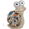 NONE Marchio GISSED _Figura decorativa di lumaca con luce solare a LED e pietre colorate - Ideale per giardini, terrazze e attività all'aperto - Stile divertente e rustico per ambienti naturali