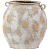 NONE Vaso in metallo bianco beige 30x30x33 cm, Il miglior complemento per la tua casa.