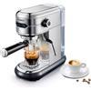 NONE Caffettiera HiBREW H11 per Espresso e Cappuccino. 1450W, braccio portafiltro con doppia uscita e due filtri, 19 bar di pressione, serbatoio rimovibile da 1,1L