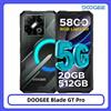 DOOGEE Blade GT Pro 5G Telefono Robusto 6.72'' 120Hz Effetto Luce LED 12GB 512GB Fotocamera AI 100MP Batteria 5800mAh Smartphone