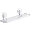 NONE Mensola da Parete con Ventose 32 x 11,5 cm - Mensola Organizer Senza Fori per Bagno, Doccia o Cucina - Portaoggetti Sospeso con Fissaggio a Ventosa - Ideale per Gel, Shampoo, Cosmetici e Accessori