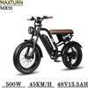 NONE Bicicletta Elettrica MAXTURN 45KM/H con Batteria 48V13.5Ah, Motore 500W, Display LCD e Pneumatici Fat da 20*4.0 Pollici, Ideale per la Guida Fuoristrada