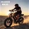 HEADEER BK20 E-BIKE 750W 48V 20AH, pneumatici fat all-terrain 20*4, velocità massima 40-50 km/h, autonomia massima 80 km, capacità di carico 150 kg, bicicletta elettrica fuoristrada per adulti