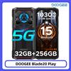 DOOGEE Blade20 Play 5G Telefono Rugged, 32GB RAM + 256GB ROM, Display 6.6'', Batteria 10300mAh, Altoparlante 125dB, Smartphone AI Gemini 50MP