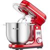 NONE BioloMix BM601 Impastatrice Planetaria 1200W Motore DC Silenzioso ≤60dB, Ciotola in Acciaio Inox da 6L, 6 Velocità, Timer, Display LED, Protezione dal Surriscaldamento, Testa Inclinabile, Antiscivolo,