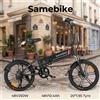 Samebike 20LVXD30-II Bicicletta Elettrica da Città, Batteria al Litio Rimovibile 48V 10.4Ah, Motore Posteriore Brushless 350W, E-bike Pieghevole da 20 Pollici