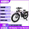 NONE Bicicletta Elettrica da Montagna HEADER con Doppio Sensore Hall, Freno, Motore da 1000W, Potenza 120 CV, E-Bike All-Terrain con Pneumatici Larghi da 26 Pollici