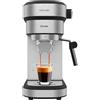 Cecotec Cafelizzia 790 Steel Duo Express Macchina da Caffè. 1350 W, Espresso e Cappuccino, Thermoblock, 20 Bar, Modalità Automatica 1-2 Tazze, Vaporizzatore Regolabile, Accessorio Filtro per Capsule