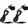4 microfoni lavalier a 3 pin: connettore XLR femmina da 1,5 m, microfono a clip