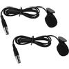 4 microfoni lavalier a 3 pin: connettore XLR femmina da 1,5 m, microfono a clip