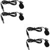 4 microfoni lavalier a 3 pin: connettore XLR femmina da 1,5 m, microfono a clip