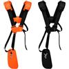 Hitopin 2PCS Tracolla regolabile per decespugliatore,Tracolla Professionale per Decespugliatore e Trimmer,Cinghia Decespugliatore Arancione Universale,Cintura Universale a Doppia Spalla per Falciatric