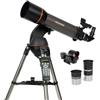 Celestron 22096 NexStar 102SLT Telescopio rifrattore computerizzato portatile treppiede regolabile, montatura altazimutale a forcella, accessori per visione e software 'Starry Night', grigio/nero