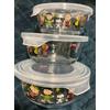 Pyrex Peanuts Snoopy / Contenitore di stoccaggio rotondo 380 ml (3 pezzi)