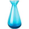 Venini - Vaso Gemme Rigadin Acquamare H 15,5 cm in Vetro Soffiato di Murano