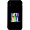 Retro Colorful Paint Vibes Custodia per iPhone XS Max Floppy Disk retrò con vernice gocciolante