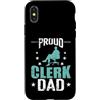 clerk dad office father proud worker dad Custodia per iPhone X/XS Orgoglioso impiegato papà impiegato ufficio