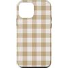 Simple Pattern Co Custodia per iPhone 12 mini Motivo a quadretti beige crema | Plaid a scacchi neutri