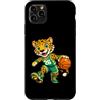 Bahaa's Tee Custodia per iPhone 11 Pro Max Leopard Basketball Mascot Dribbling Sports Graphic