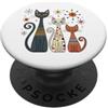 Mid-century Modern Cats 50's 60s Style V Retro Vintage Mid-century Modern Look Cats 50's 60's Style PopSockets PopGrip Adesivo