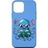 Book Lover Bookworm Reader And Retro Vin Custodia per iPhone 12 mini Bibliotecario Libro Mare Oceano Calamaro Gigante Lettura Divertente Polpo
