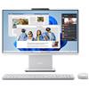 Lenovo IdeaCentre Computer desktop All-In-One, Display 24 FHD, Intel Core i5-13420H, 512GB SSD, RAM 16GB, Base ricarica smartphone wireless, Speakers, WiFi 6, Windows 11 H, Tastiera + Mouse Wireless
